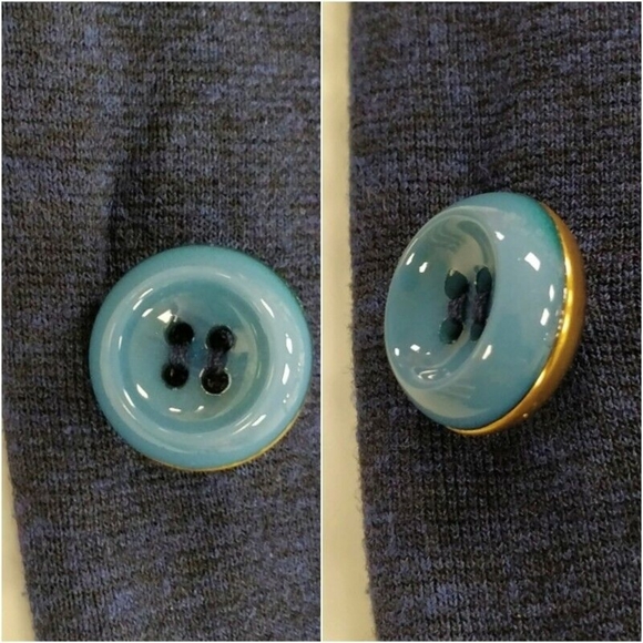 TRINA TURK Sleeveless Knit Dress Button Up Front Blue NO SIZE TAG 36.5" Chest M? - Picture 6 of 10